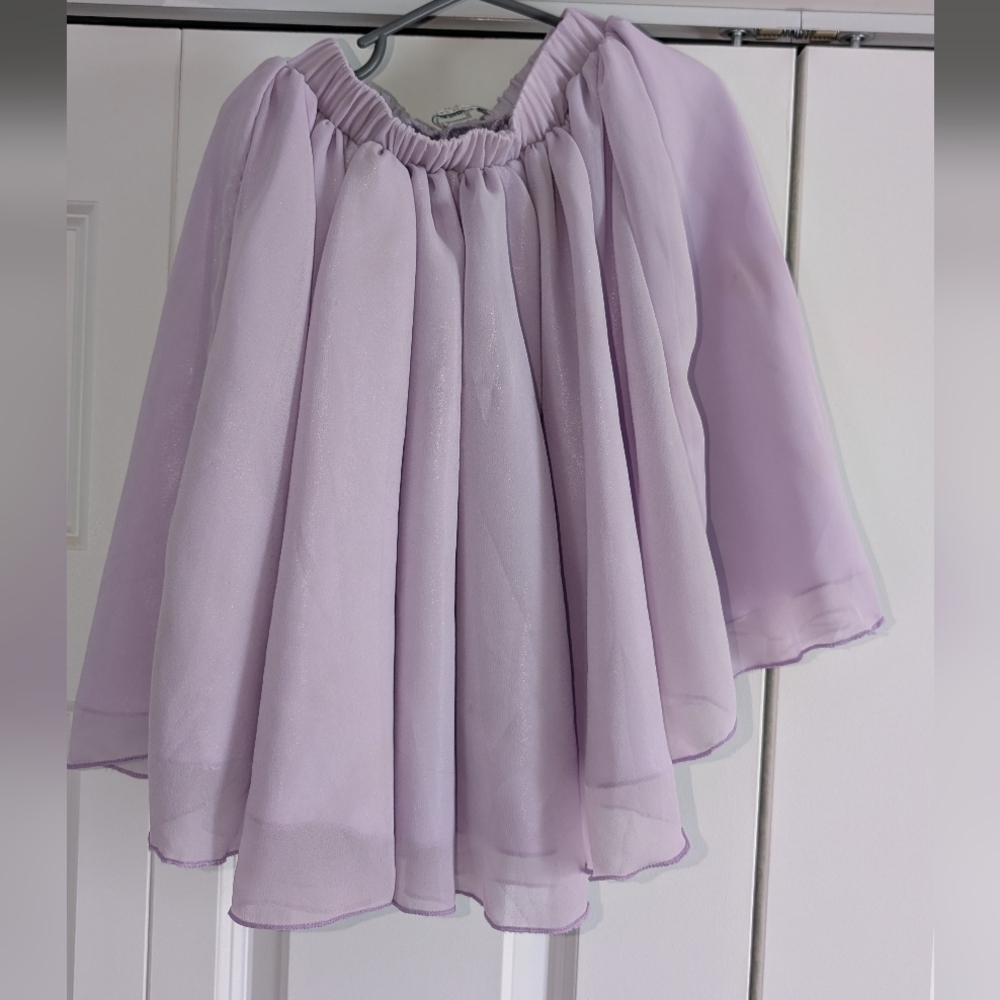 Baileys Blossoms Lavender Chiffon Skirt